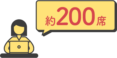 約200席