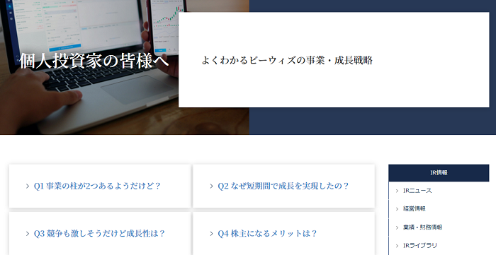 個人投資家向けサイト